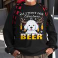 Beer Bichon Frise Reindeer Beer Christmas Ornaments Xmas Lights Sweatshirt Gifts for Old Men