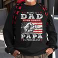 Being Dad Is An Honor Being Papa Is Priceless Usa Flag Gift For Mens Sweatshirt Gifts for Old Men