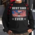 Best Dad Ever With Us American Flag Fathers Day Eagle Sweatshirt Gifts for Old Men