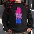 Bi Pride Cat Lgbt Bisexual Flag Cute Kawaii Cats Pile Gift Sweatshirt Gifts for Old Men
