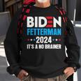 Biden Fetterman 2024 Its A No Brainer Political Joe Biden Sweatshirt Gifts for Old Men