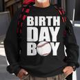 Birthday Boy Baseball Batter Catcher Pitcher Baseball Theme Sweatshirt Gifts for Old Men