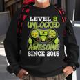 Birthday Boy Video Game Level 8 Unlocked Awesome Since 2015 Sweatshirt Gifts for Old Men