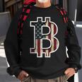 Bitcoin American Flag Cryptocurrency Patriotic Investor Sweatshirt Gifts for Old Men