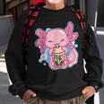 Boba Tea Bubble Tea Milk Tea Anime Axolotl Sweatshirt Gifts for Old Men