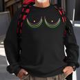 Boob Mardi Gras Funny Beads Boobs Outline Gifts Boob Funny Gifts Sweatshirt Gifts for Old Men