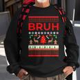 Bruh Ugly Christmas Sweaters Brother Xmas Sweater Sweatshirt Gifts for Old Men