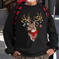 Buck Deer Antlers Christmas Lights Scarf Xmas Party Sweatshirt Gifts for Old Men