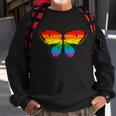 Butterfly Rainbow Print Rainbow Butterfly Sweatshirt Gifts for Old Men
