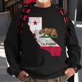 California State Flag And Outline Distressed Sweatshirt Gifts for Old Men