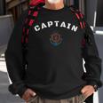 Captain Ships Wheel And Anchor Sailing Boat Sweatshirt Gifts for Old Men