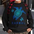 Carmel California Sea Blue Tribal Turtle Sweatshirt Gifts for Old Men