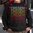 Cassidy Retro Wordmark Pattern Vintage Style Sweatshirt Gifts for Old Men