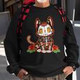 Cat Dia De Los Muertos Day Of The Dead El Gato Sugar Skull Sweatshirt Gifts for Old Men