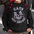 Cats Not Drugs Munchkin British Longhair Sweatshirt Gifts for Old Men