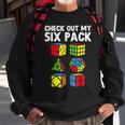 Check Out My Six Pack Puzzle Cube Funny Speed Cubing Sweatshirt Gifts for Old Men