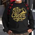 Cheer Mimi Biggest Fan Cheerleader Black Yellow Gold Pom Pom Sweatshirt Gifts for Old Men