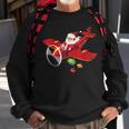 Christmas Santa Claus Pilot Flying Airplane Sweatshirt Gifts for Old Men