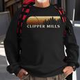 Clipper Mills Ca Vintage Evergreen Sunset Eighties Retro Sweatshirt Gifts for Old Men