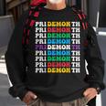 Colorful Gay Pride Lgbt June Month Pride Month Demon Sweatshirt Gifts for Old Men