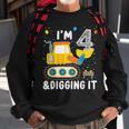 Construction Truck 4Th Birthday Boy 4 Yrs Old Digger Builder Sweatshirt Gifts for Old Men