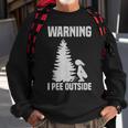 Cool Warning I Pee Outside | Funny Girl Peeing Camping Gift Sweatshirt Gifts for Old Men