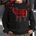 Cow Buffalo Plaid Costume Cow Lover Gift Xmas Sweatshirt Gifts for Old Men