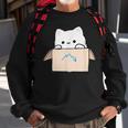 Coworker Pet Swagazon Associate Cute Cat In Cardboard Box Sweatshirt Gifts for Old Men