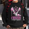 Crush Breast Cancer Pink Bling High Heels Ribbon Sweatshirt Gifts for Old Men