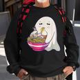 Cute Ghost Eat Ramen Kawaii Anime Halloween Noodles Japanese Sweatshirt Gifts for Old Men