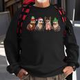Cute Otter Christmas Pajama Xmas Lights Animals Lover Sweatshirt Gifts for Old Men