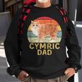 Cymric Cat Dad Retro Vintage Cats Lovers & Owners Sweatshirt Gifts for Old Men
