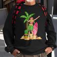Dabbing Hawaiian Girl Summer Vacation Hawaii Pineapple Palm Sweatshirt Gifts for Old Men