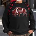 Dad Bison Buffalo Red Plaid Christmas Pajama Family Gift Sweatshirt Gifts for Old Men