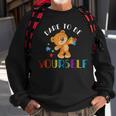 Dare To Be Yourself Bear Autism Puzzle Pieces Kids Gifts Sweatshirt Gifts for Old Men