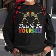 Dare To Be Yourself Cute Lgbt Gay Pride Sweatshirt Gifts for Old Men