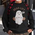 Dead Lift Embroidery Ghost Halloween Cute Boo Gym Weights Sweatshirt Gifts for Old Men