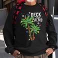 Deck The Palms Tropical Hawaii Christmas Palm Tree Lights Sweatshirt Gifts for Old Men