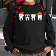 Dentist Christmas Tooth Dental With Xmas Hats Sweatshirt Gifts for Old Men