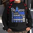 Diabetes AwarenessBlue Ribbon Diabetes Word Sweatshirt Gifts for Old Men