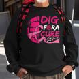 Dig For A Cure Breast Cancer Awareness Volleyball Pink Sweatshirt Gifts for Old Men