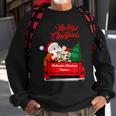 Dog Labrador Retriever With Santa Claus In Red Truck Sweatshirt Gifts for Old Men