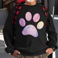 Dog Paw Colorful Print Dog Love Pet Paw Sweatshirt Gifts for Old Men
