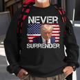 Donald Trump Shot Never Surrender 20024 Sweatshirt Gifts for Old Men
