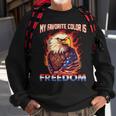 Eagle American Flag My Favorite Color Is Freedom Patriotic Sweatshirt Gifts for Old Men