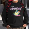 I Eat Crayons Child Colorist Artists Sweatshirt Gifts for Old Men