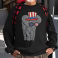 Elephant American Flag Usa 4Th Of July Fourth Patriot Animal Sweatshirt Gifts for Old Men