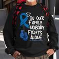 In Our Family Nobody Fights Alone Colon Cancer Awareness Sweatshirt Gifts for Old Men