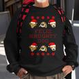 Feliz Naughty Dog Ugly Christmas Sweater-Style Sweatshirt Gifts for Old Men