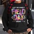 Field Day Let The Games Begin Leopard Tie Dye Field Day Sweatshirt Gifts for Old Men